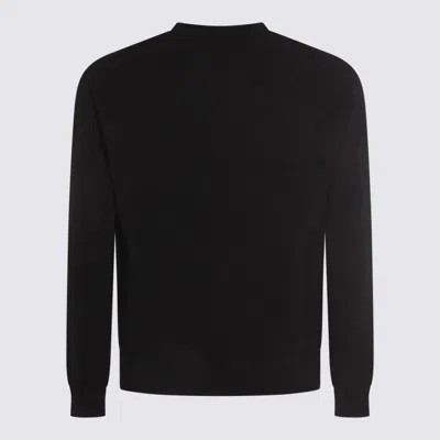 Malo Black Cashmere Crewneck Pullover In Black