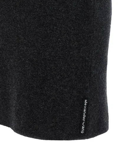 Alexander Wang T Alexanderwang. T Midweight Short Sleeve Polo Dress In Gray