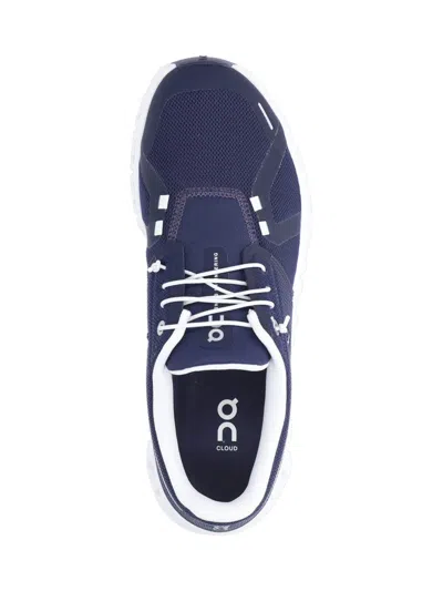 On Running Streamlined Black Sneakers With Breathable Mesh Upper In Blue