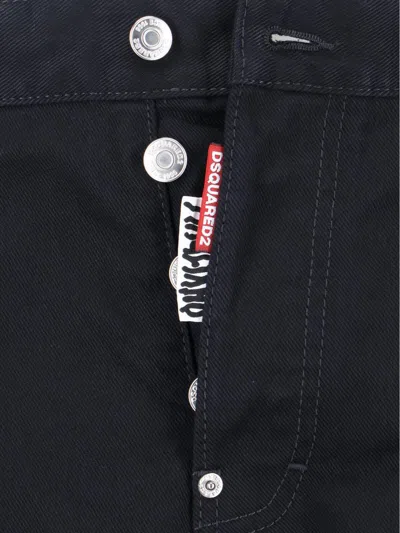 Dsquared2 Dsquared Black Denim Dsquared X Magliano Protesta 642 Jeans In Black