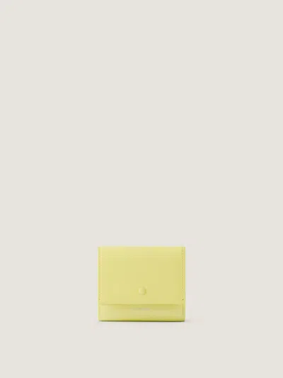 Givenchy Day Wallet In Grained Leather In Yellow
