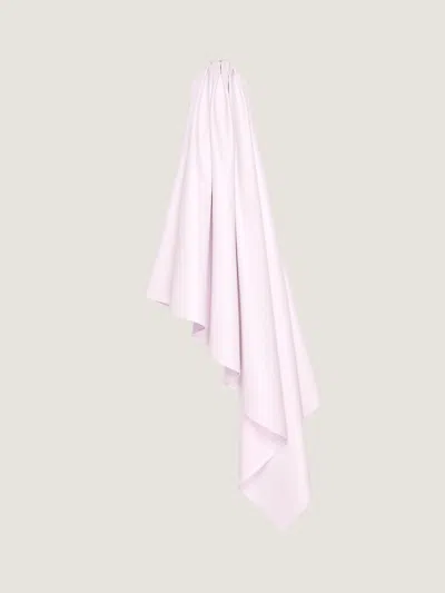 Givenchy Asymmetric Draped Leather Halter Midi Dress In Pink