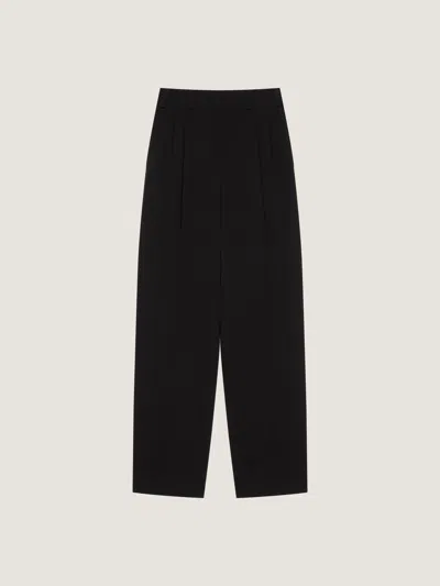Givenchy Slashed Double Pleat Pants In Wool In Black