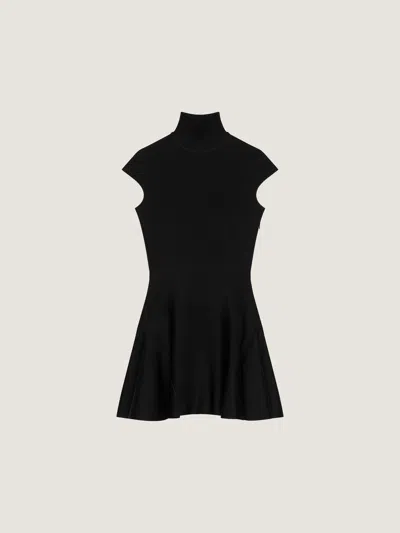 Givenchy Mini Dress With Flared Skirt In Wool Viscose In Black