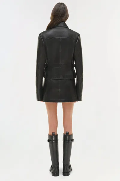 Simkhai Freeman Leather Jacket In Black