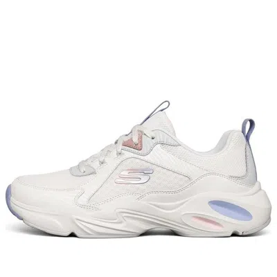 Skechers (wmns)  Stamina Airy Low Top Running Shoes White/purple In Multi