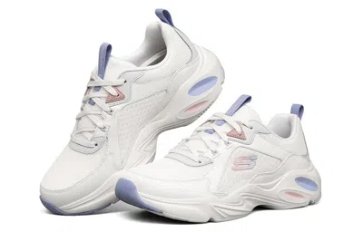 Skechers (wmns)  Stamina Airy Low Top Running Shoes White/purple In Multi