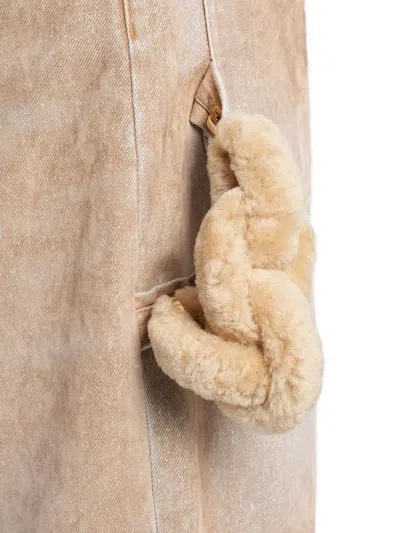 Darkpark Side-embellishment Bleached Wide-leg Jeans In White