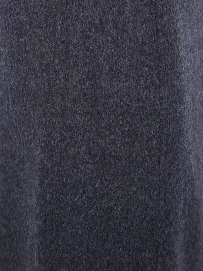 P.a.r.o.s.h Wool Midi Skirt In Black