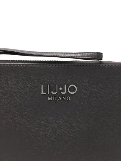 Liu •jo Logo Pochette In Gray