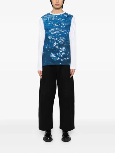 Agnès B. Sea-print T-shirt In Blue