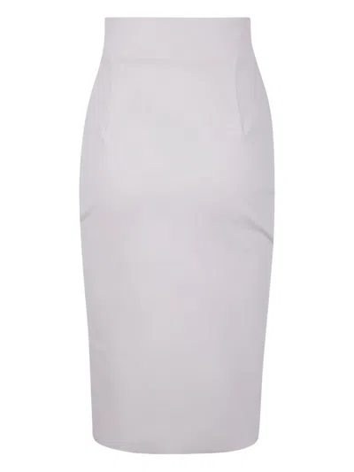 Chiara Boni La Petite Robe Cotton Pencil Skirt In White