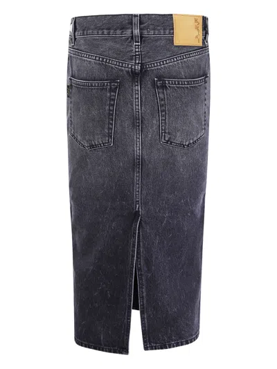 Haikure Authentic Skirt With Pockets And Slit In Blue