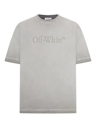 Off-white T-shirt With Logo In Gray