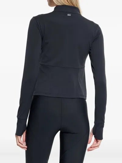 Rethinkit Studios Half-zip-neck Top In Black