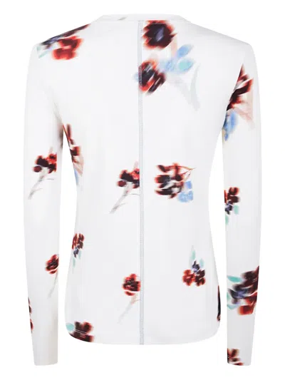 Paul Smith Womens "damask" Rose Top In White