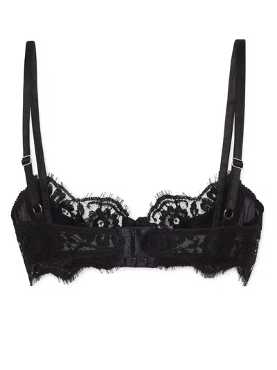 Dsquared2 Lace Bra With Adjustable Straps And Bow In Black