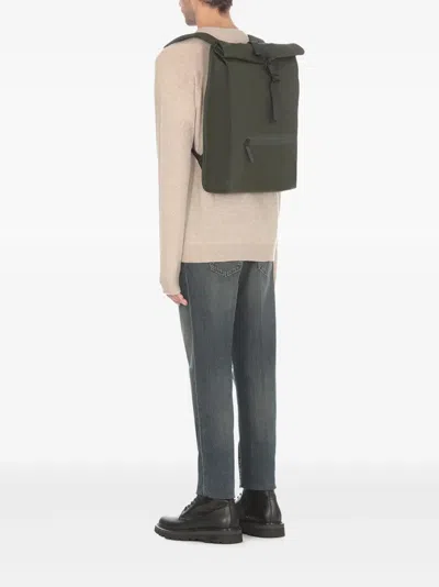 Rains Rolltop Rucksack Backpack In Green