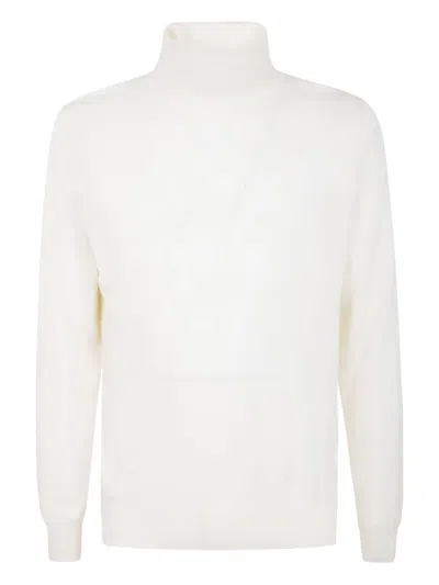 Filippo De Laurentiis Long Sleeves Merinos Turtleneck In White