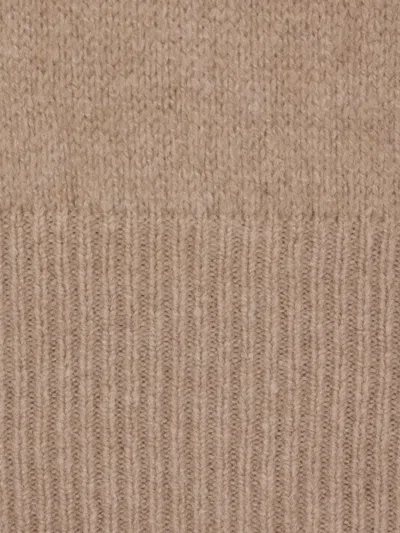 罗纹下摆高领毛衣