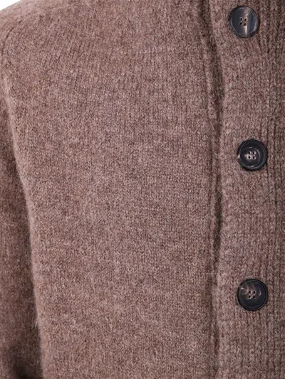 Filippo De Laurentiis Raglan Sleeves Buttoned Cardigan Clothing In Purple