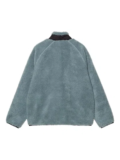 Carhartt Fleece Jacket With High Collar And Pockets In Blue