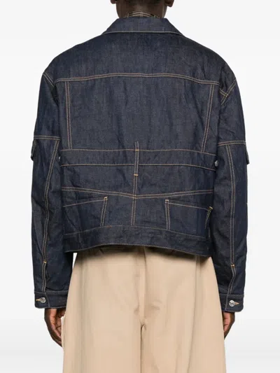 Dsquared2 Cargo Denim Jacket In Blue