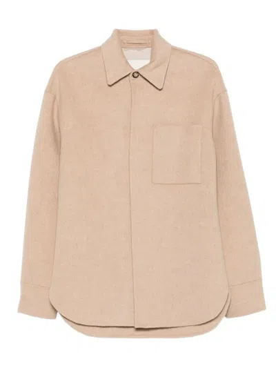 Jw Anderson Buttoned Patch-pocket Jacket In Neutral