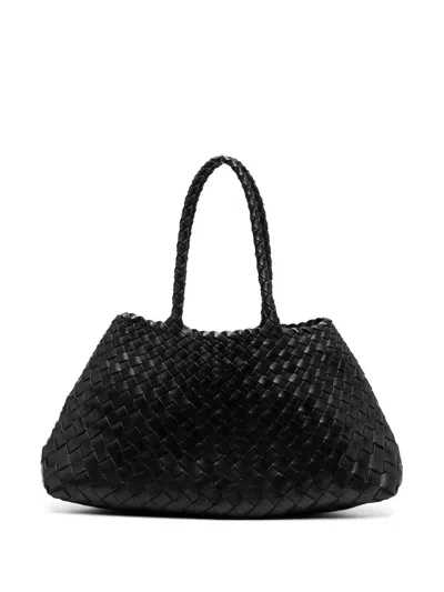 Dragon Diffusion Big Santa Croce Leather Tote Bag In Black