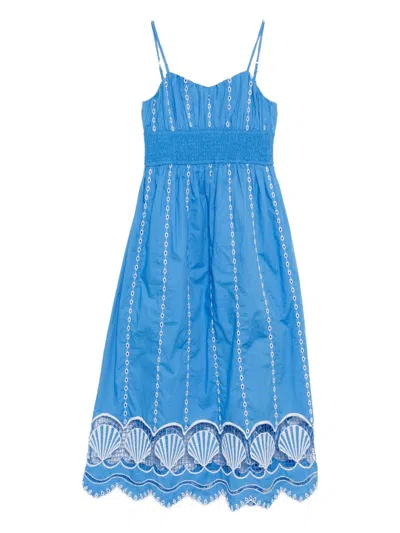Rails Murano Embroidered Eyelet Cotton Sundress In Blue