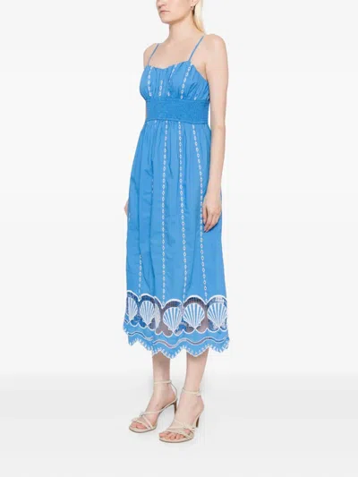 Rails Murano Embroidered Eyelet Cotton Sundress In Blue