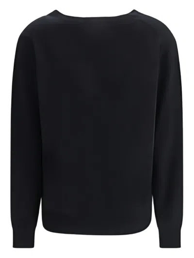 Allude Cashmere Sweater In Black