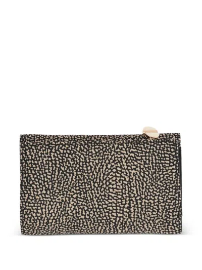 Borbonese Medium Wallet In Neutral