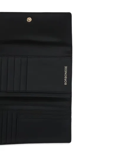 Borbonese Medium Wallet In Neutral