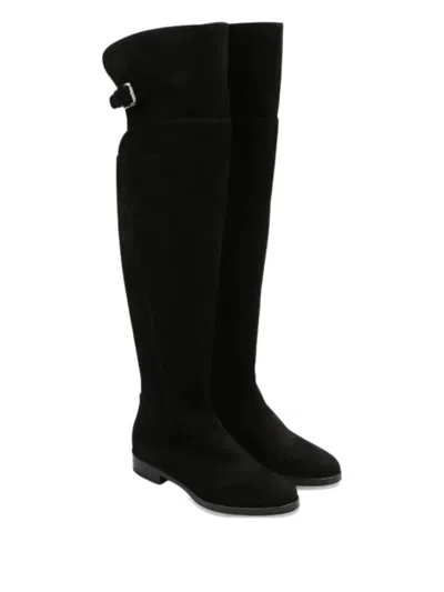 Dolce & Gabbana Over-the-knee Boots Featuring Buckle Detail In Black