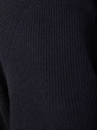 Mrz Ribbed Wool Hoodie In Black