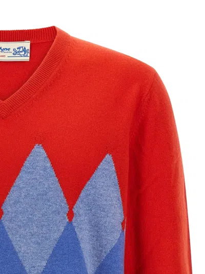 Ballantyne Argyle Pattern Sweater Sweaters And Cardigans Red In Red