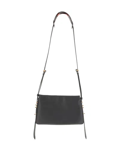 Pinko Leather Mini Baguette Bag In Black
