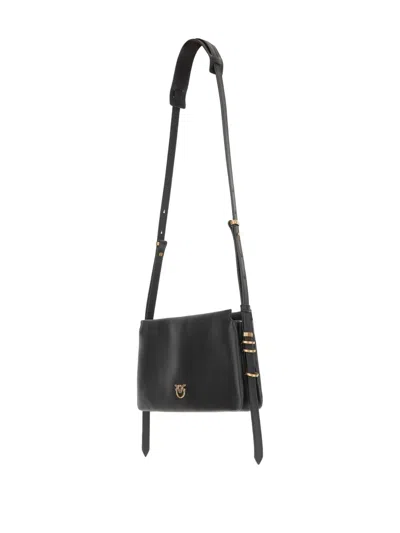 Pinko Leather Mini Baguette Bag In Black