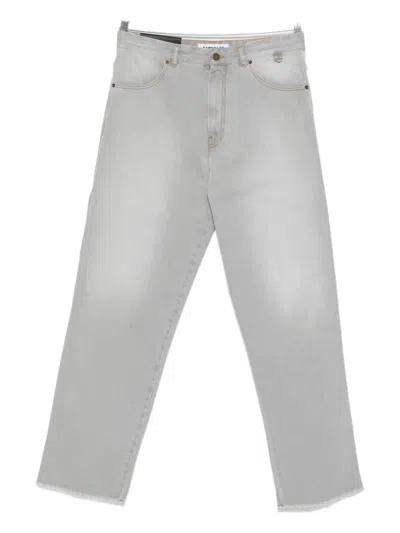 Darkpark John Chain Adorned Worker Jeans In Gray