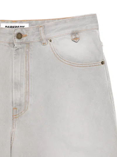 Darkpark John Chain Adorned Worker Jeans In Gray