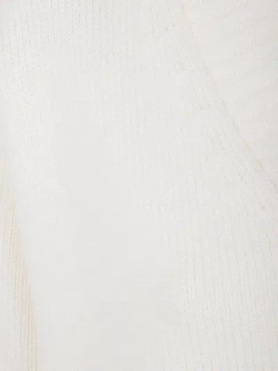 Drumohr Long Sleeve V Neck Sweat In White