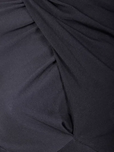 Entire Studios Turtleneck Draped Top In Black