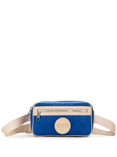 Pre-owned Gucci 2000-2015 Gg Nylon Off The Grid Belt Bag In Blue