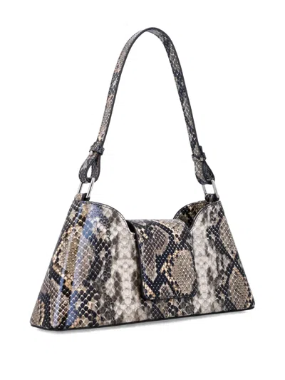 Justine Clenquet Marla Python-print Shoulder Bag In Neutral