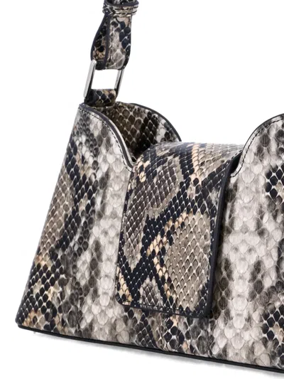 Justine Clenquet Marla Python-print Shoulder Bag In Neutral