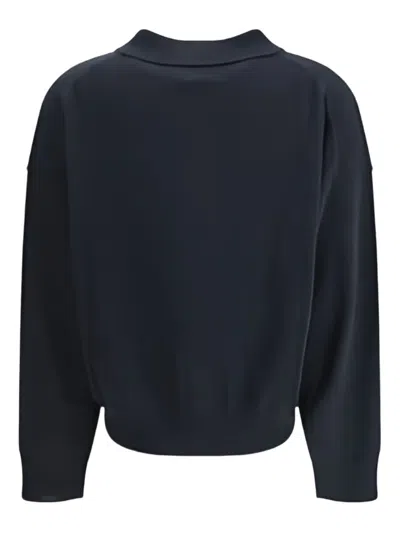 Allude Button-fastening Polo Top In Blue