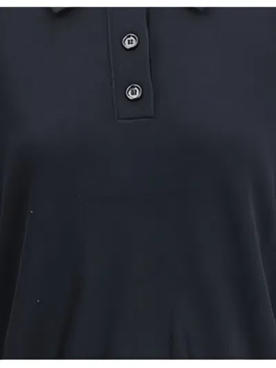 Allude Button-fastening Polo Top In Blue