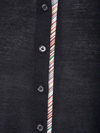 Paul Smith Womens Knitted Cardi Button In Black