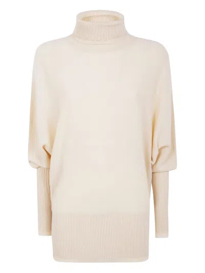 By Malene Birger Turtleneck Wool Sweater In Neutral
